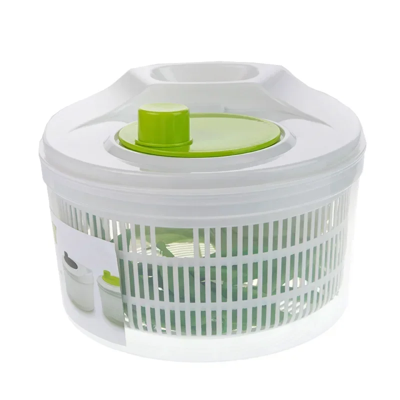 Escurridor de Ensaladas para Verduras de Hoja, Lavador y Secador de Lechuga, Herramienta Escurridora y Conservadora de Verduras para Cocina