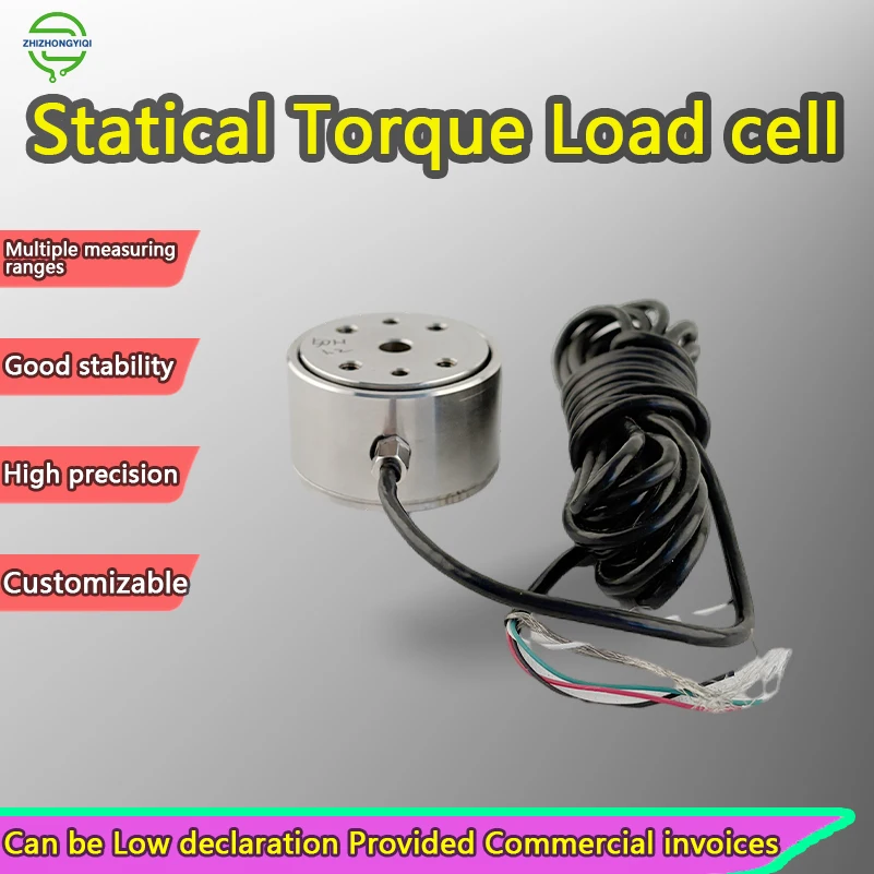 Mini sensor de torsión de reacción, celda de carga de torsión de acero inoxidable micro de alta precisión de 0-100Nm para medición de fuerza industrial