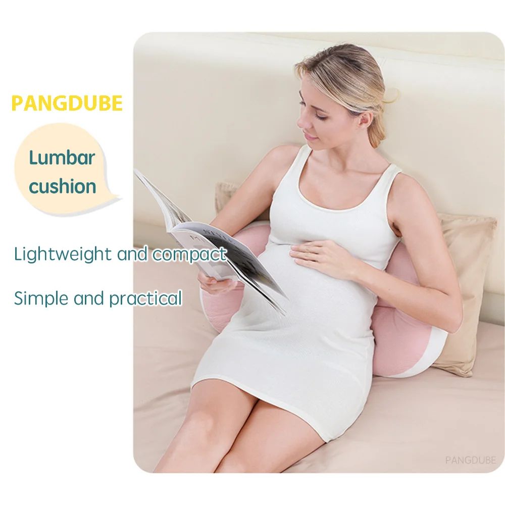 PANGDUBE-almohada para embarazo con 1 pieza, almohada auxiliar gratis, almohada de soporte de cintura de algodón para mujeres embarazadas, almohada para dormir