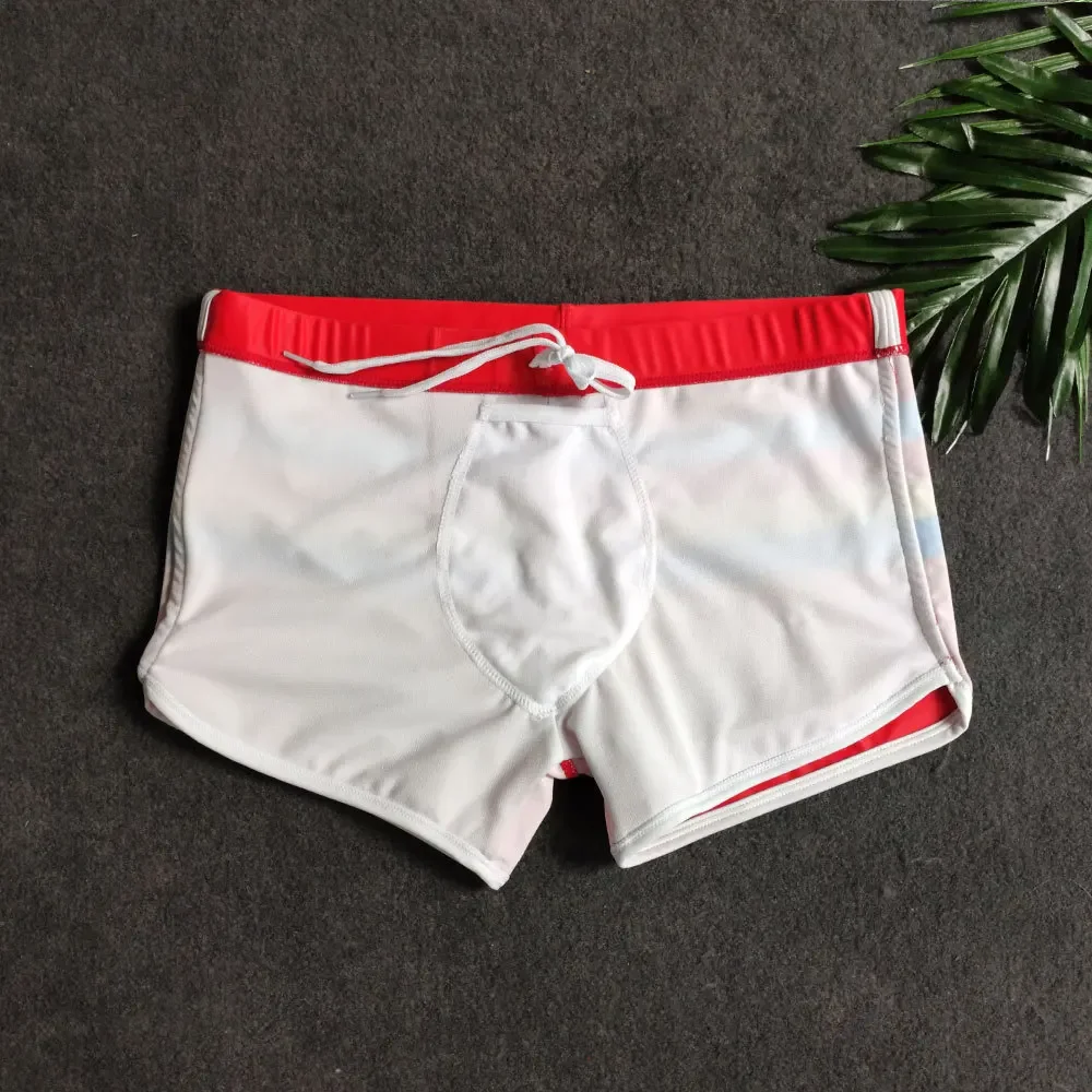 Bañador corto de secado rápido para hombre, traje de baño corto tipo bóxer, ropa de playa