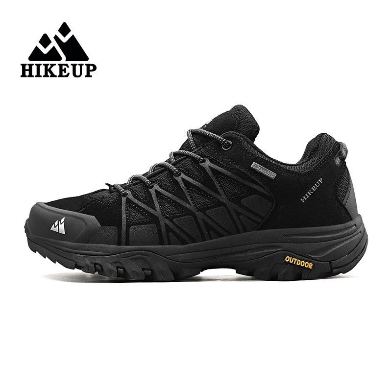 HIKEUP, recién llegado, zapatos de senderismo para hombre, transpirables con cordones, Trekking, amortiguación para hombre, escalada al aire libre, turismo, zapatillas para hombre