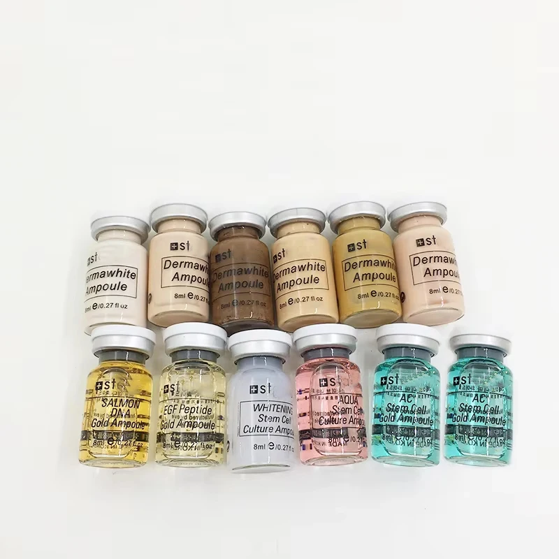 Kit de Ampollas de Crema BB Coreana de 8ml, Crema Hidratante con Ácido Hialurónico, Base de Maquillaje para Hombres y Mujeres, Cuidado de la Piel