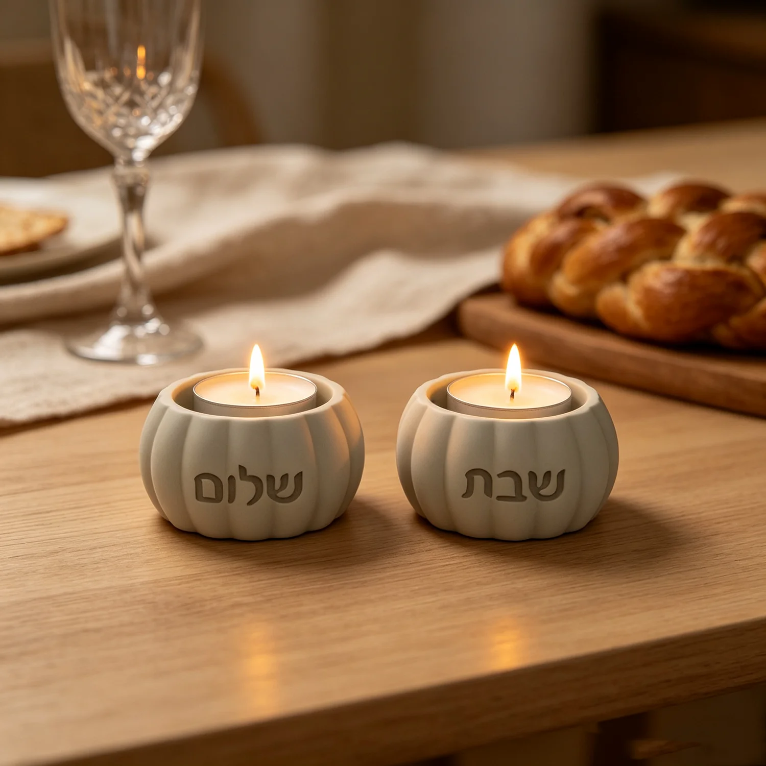 Molde de silicona para candelabro Shabbat Shalom, múltiples formas, para cemento, yeso, portavelas, molde de silicona, Judaica, Sábato