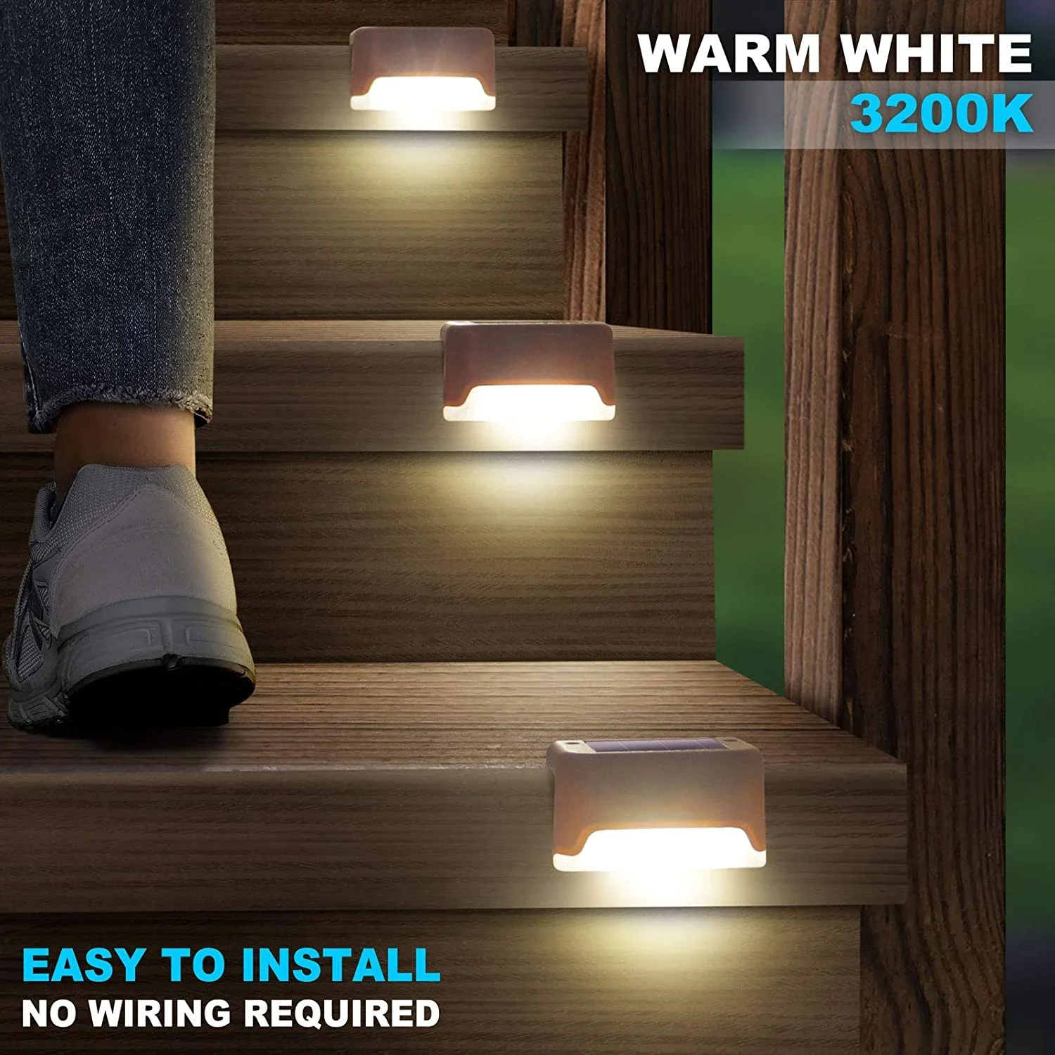 1 ~ 20 piezas luz Solar para cubierta al aire libre IP65 lámparas de jardín de energía Solar impermeables para barandilla escaleras paso valla Patio camino