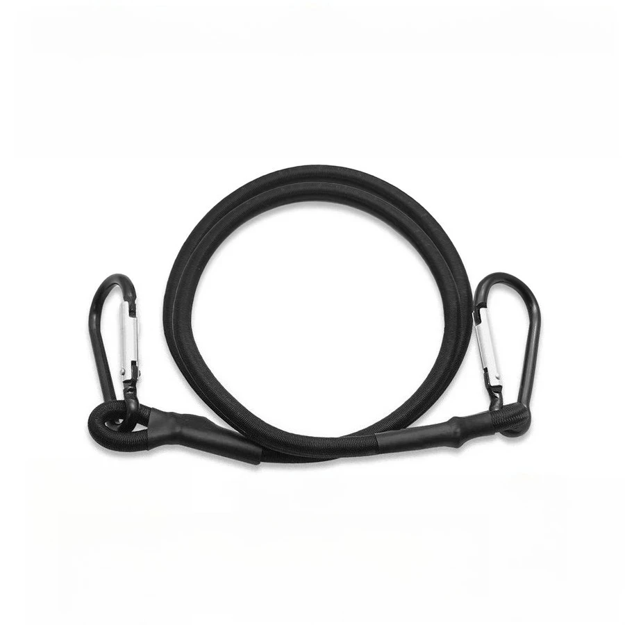 Cuerdas elásticas de 6 mm de grosor con ganchos de mosquetón metálicos, cuerdas elásticas de 30/60/90/120/150 cm para bicicleta, equipaje de coche y portaequipajes de techo