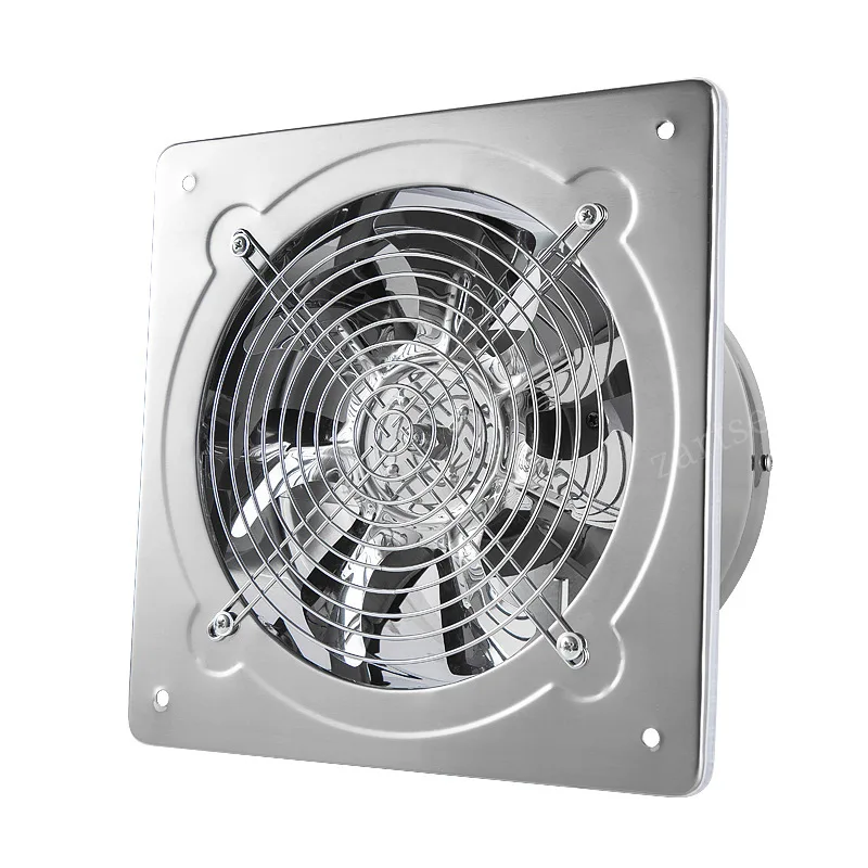 Ventilador de cocina de acero inoxidable de 6''7''8'', extractor de humos para el hogar, ventilador de pared