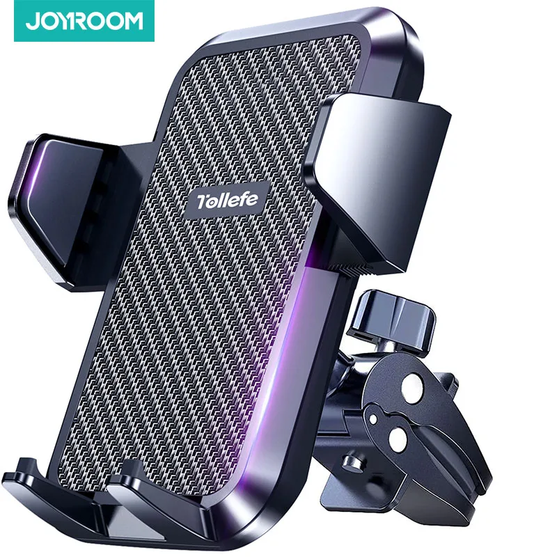 Joyroom-Soporte de teléfono móvil para coche, soporte de protección de grado militar, GPS, teléfono inteligente, grande, grueso, manos libres, montaje de ventilación de coche