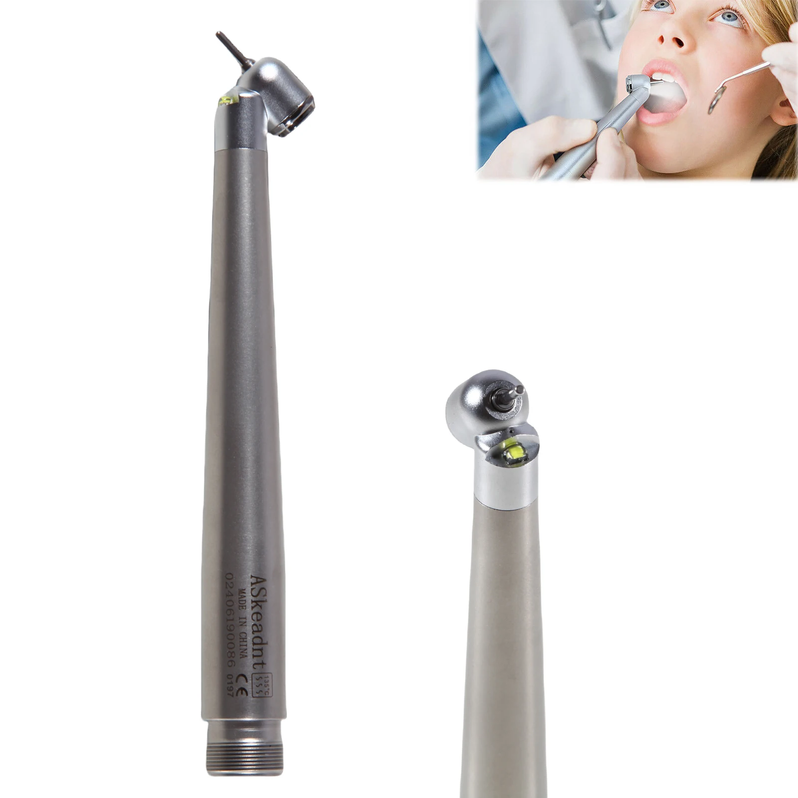 Pieza de mano Dental de alta velocidad, generador electrónico LED quirúrgico, turbina de 45 /90 grados, botón pulsador de 2/4 orificios compatible con estilo KAVO NSK