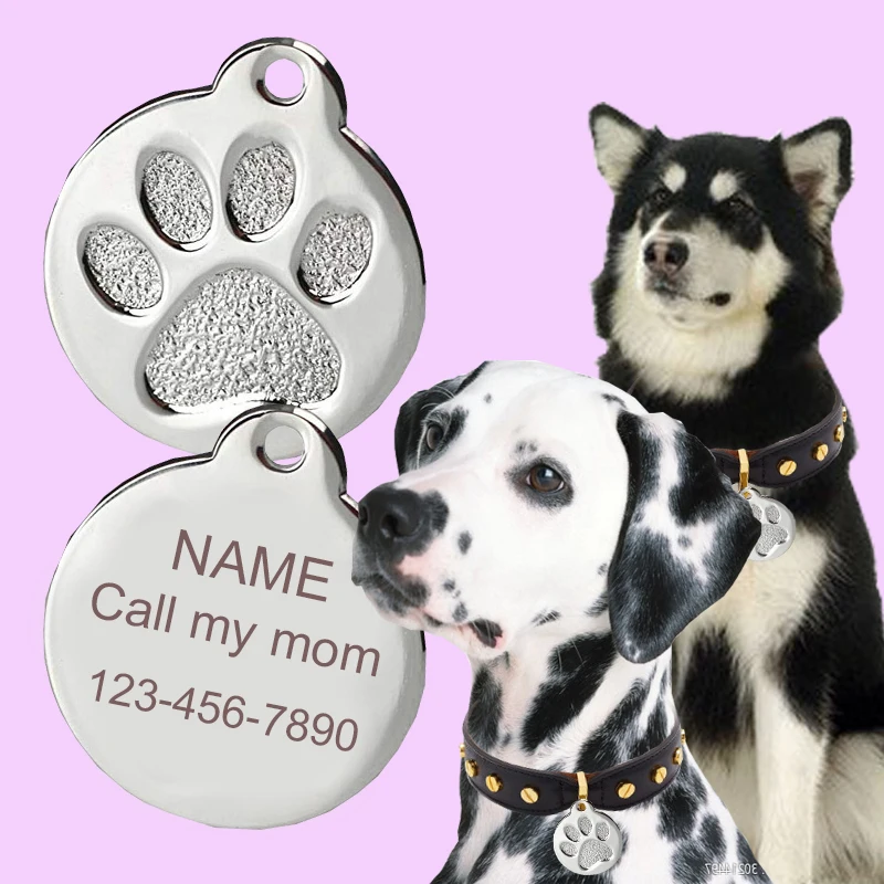 Placa de identificación personalizada para perro, placa de identificación para perro, antipérdida, suministros para mascotas, accesorios, Collar para gato y perro