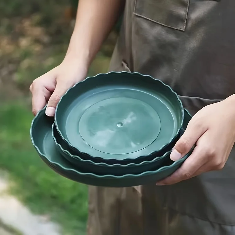 Bandeja para maceta de plástico, soporte inferior circular, base para maceta, 2 uds.