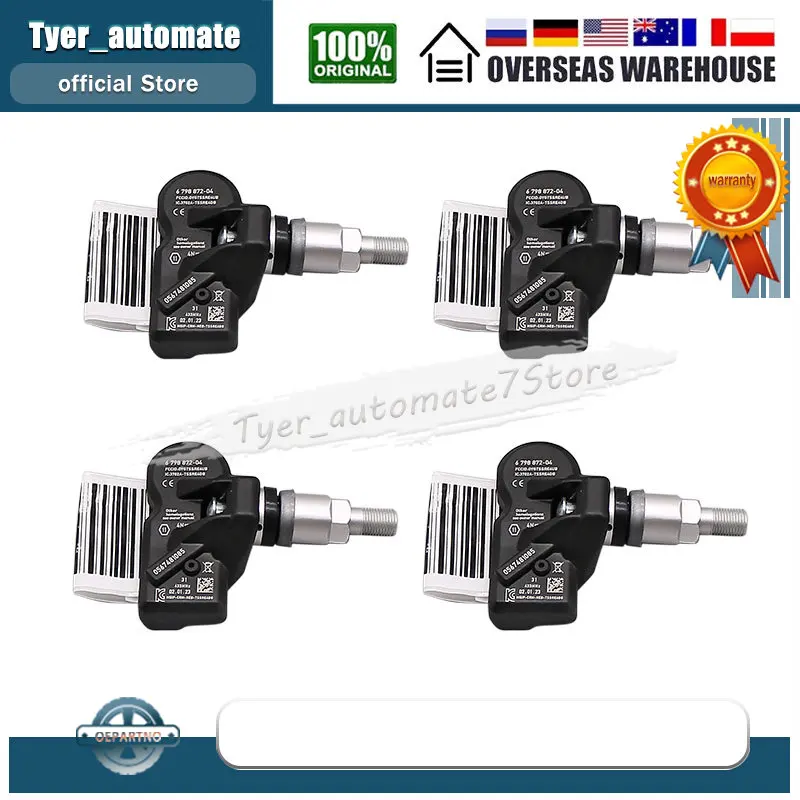 Para BMW 5 F10 6 F12 7 X3 F25 7 Z4 E89 MINI Roadster R59 ROLS ROYCE Ghost TPMS Sensor de monitoreo de presión de neumáticos 433Mhz 6798872