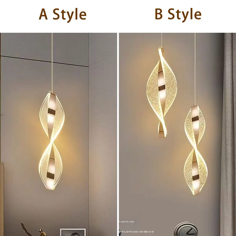 Lámpara colgante geométrica acrílica moderna, iluminación Led para dormitorio, sala de estar, restaurante, decoración del hogar