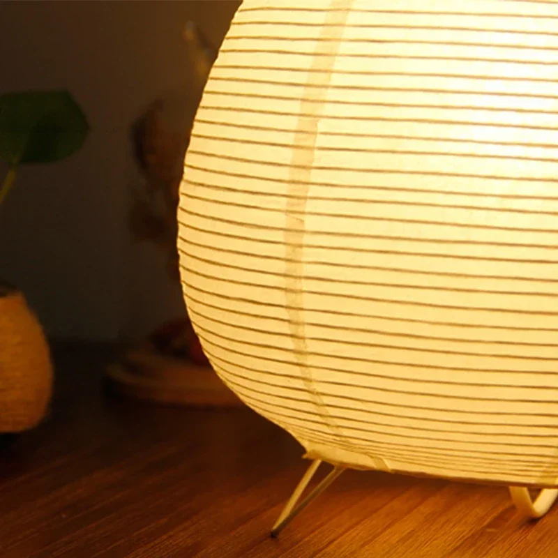 Linterna japonesa, lámpara Led de mesa para sala de estar, dormitorio, mesita de noche, luces de papel de arroz, estudio, arte, decoración creativa, luces de mesa