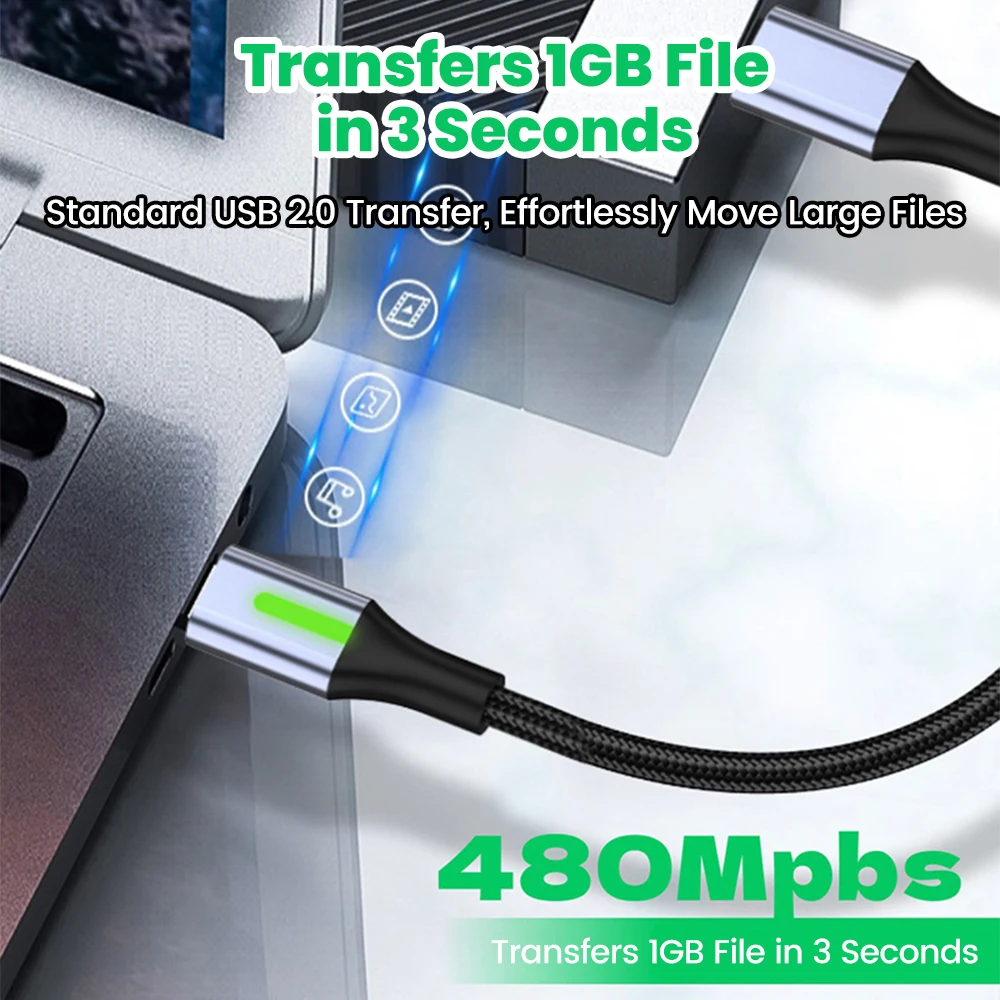 0,25 M 0,5 M Cable corto USB C a USB C 60W USB A a tipo C Cable de carga rápida para iPhone 15 16 Samsung portátiles iPad Power Bank