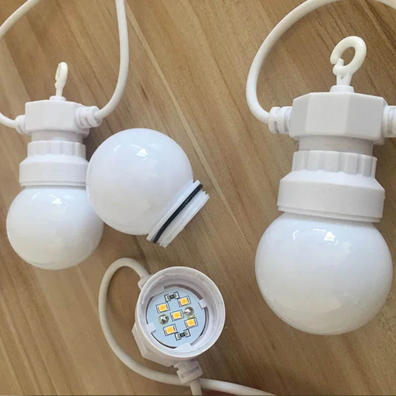 Guirnalda de Luces LED G50 para Exteriores, Luces de Globo LED Impermeables IP65, Guirnalda Decorativa Resistente a Impactos para Jardín, Patio, Campamento, Boda