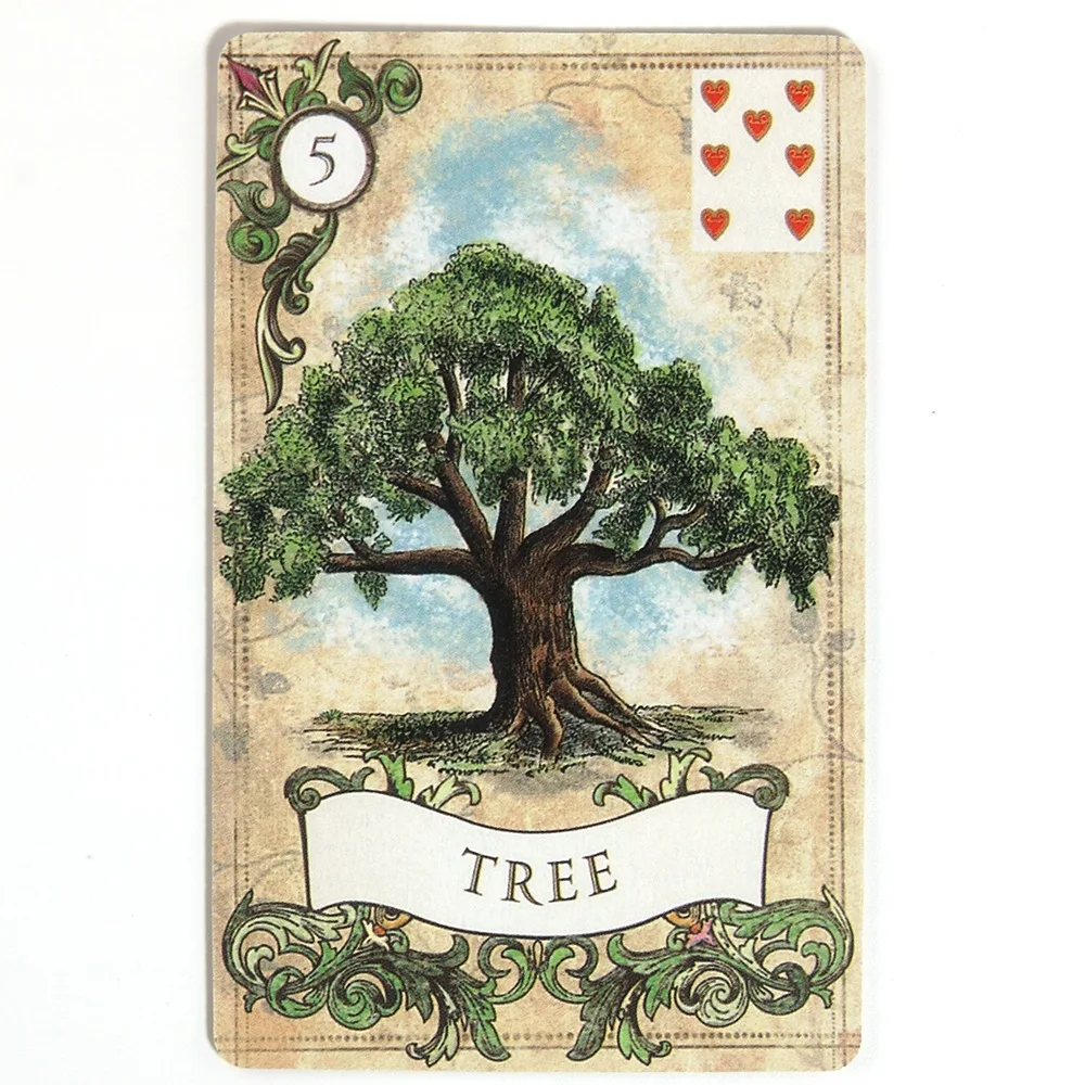 Cartas de adivinación Lenormand de estilo antiguo, versión en inglés, 38 cartas de oráculo, juegos de mesa de adivinación, cartas de juego