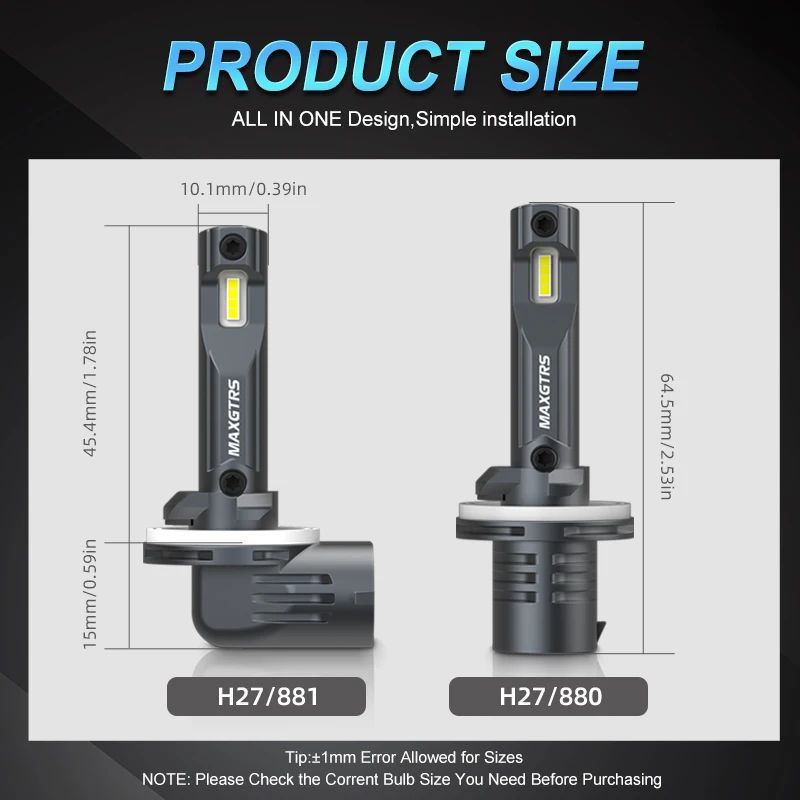 2 uds H27W luces antiniebla LED Canbus para Kia Hyundai I30 Tucson IX35 H27W/2 881 886 889 H27W/1 880 lámpara antiniebla LED lámpara de conducción de coche DRL
