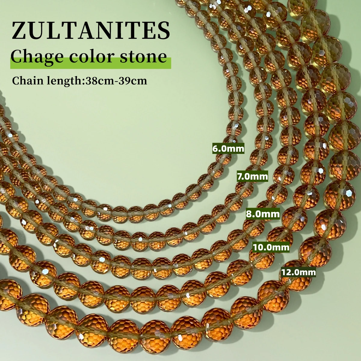 Cuentas de Sultanita Sintética Bocarman que Cambian de Color, 6-12mm, Piedras Sueltas de Diaspore Creadas en Laboratorio, Hilo de 38cm, Venta al por Mayor