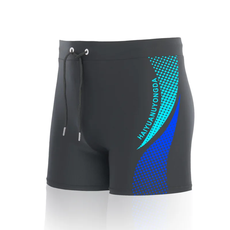 Traje de Baño para Hombre con Estampado Geométrico y de Letras, Talla Europea, con Cordón Ajustable, Secado Rápido y Elástico, para Verano