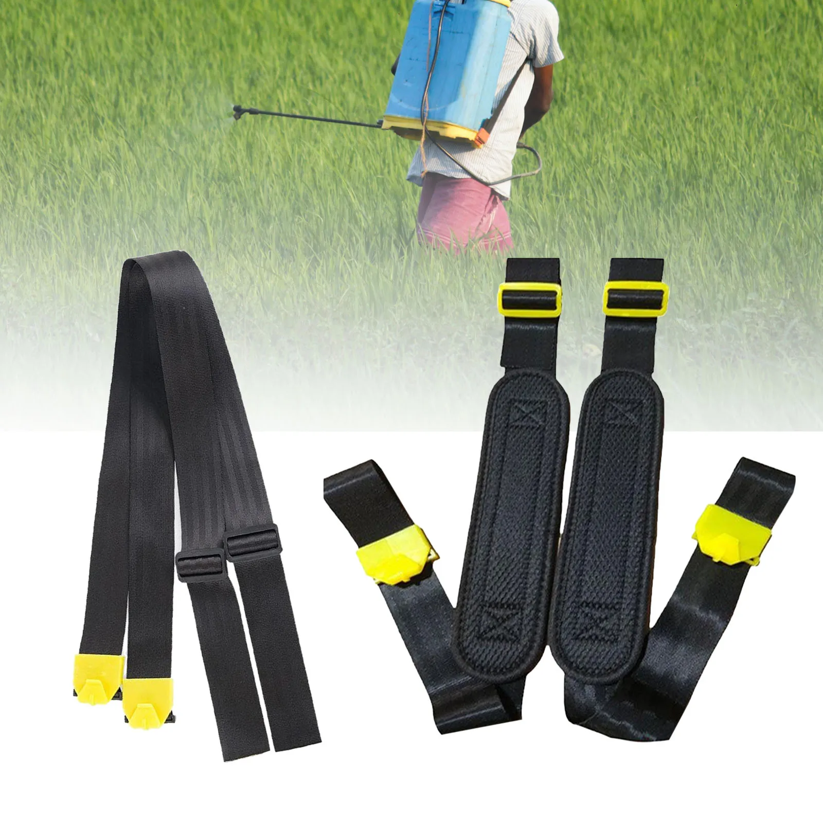 Correas de repuesto para pulverizador de mochila, correas de nailon para pulverizador Manual de hombro, correas ajustables, accesorios para pulverizador de jardín, 2 piezas