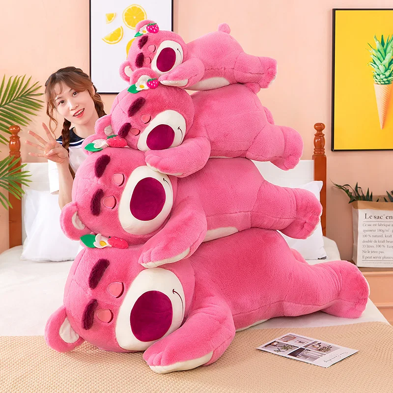 Nuevo Peluche de Oso Lotso con Diseño de Fresa, Almohada de Peluche para Niños, Niñas, Amigos, Regalo de Cumpleaños o Festividades