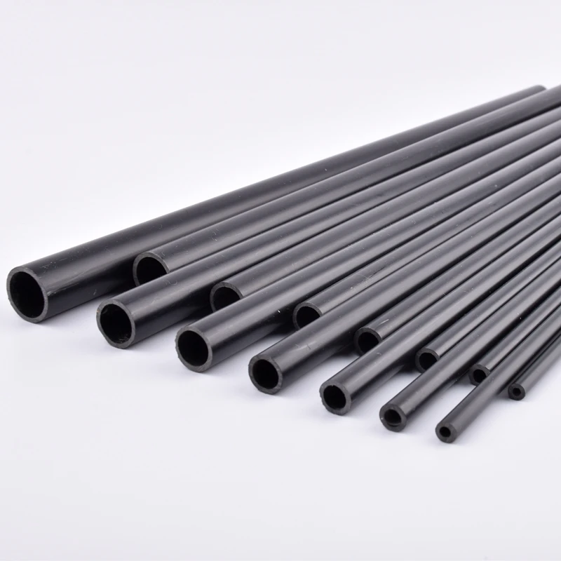 2 uds I.D 2mm-16mm tubo de agua de PVC negro longitud 50cm tubo duro hueco accesorios de riego de jardín accesorios de tubo de acuario DIY