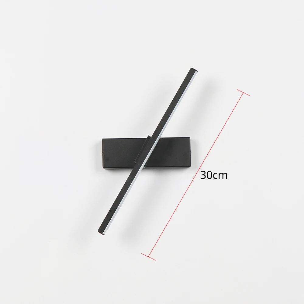 Aplique de pared para cabecera de dormitorio 330 °   Lámpara de pared LED para interiores con ángulo de luz ajustable giratorio, accesorio de iluminación Simple, AC90-260V de aluminio