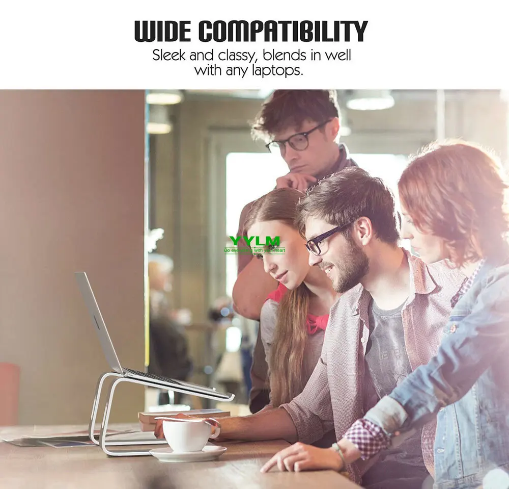 Soporte para ordenador portátil, soporte de aluminio para MacBook, soporte portátil para portátil, soporte de escritorio, soporte para ordenador portátil y PC