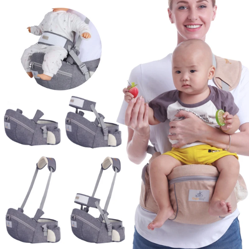 Portabebés ergonómico portátil para chico, asiento de cadera, taburete de cintura, cabestrillo frontal, portabebés de canguro para equipo de bebé