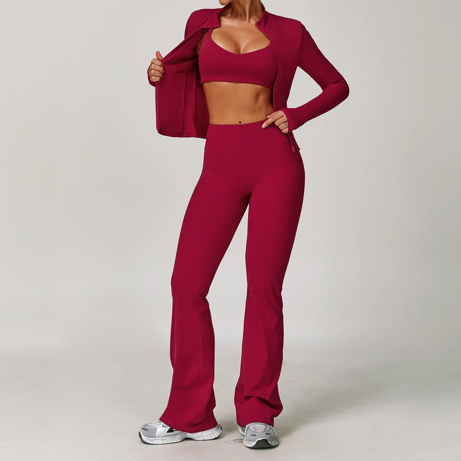 Conjunto de ropa deportiva sin costuras para mujer, ropa deportiva para gimnasio, trajes de Yoga, conjunto de Fitness, trajes deportivos, sujetador deportivo, Leggings de gimnasio, 2/3 Uds.
