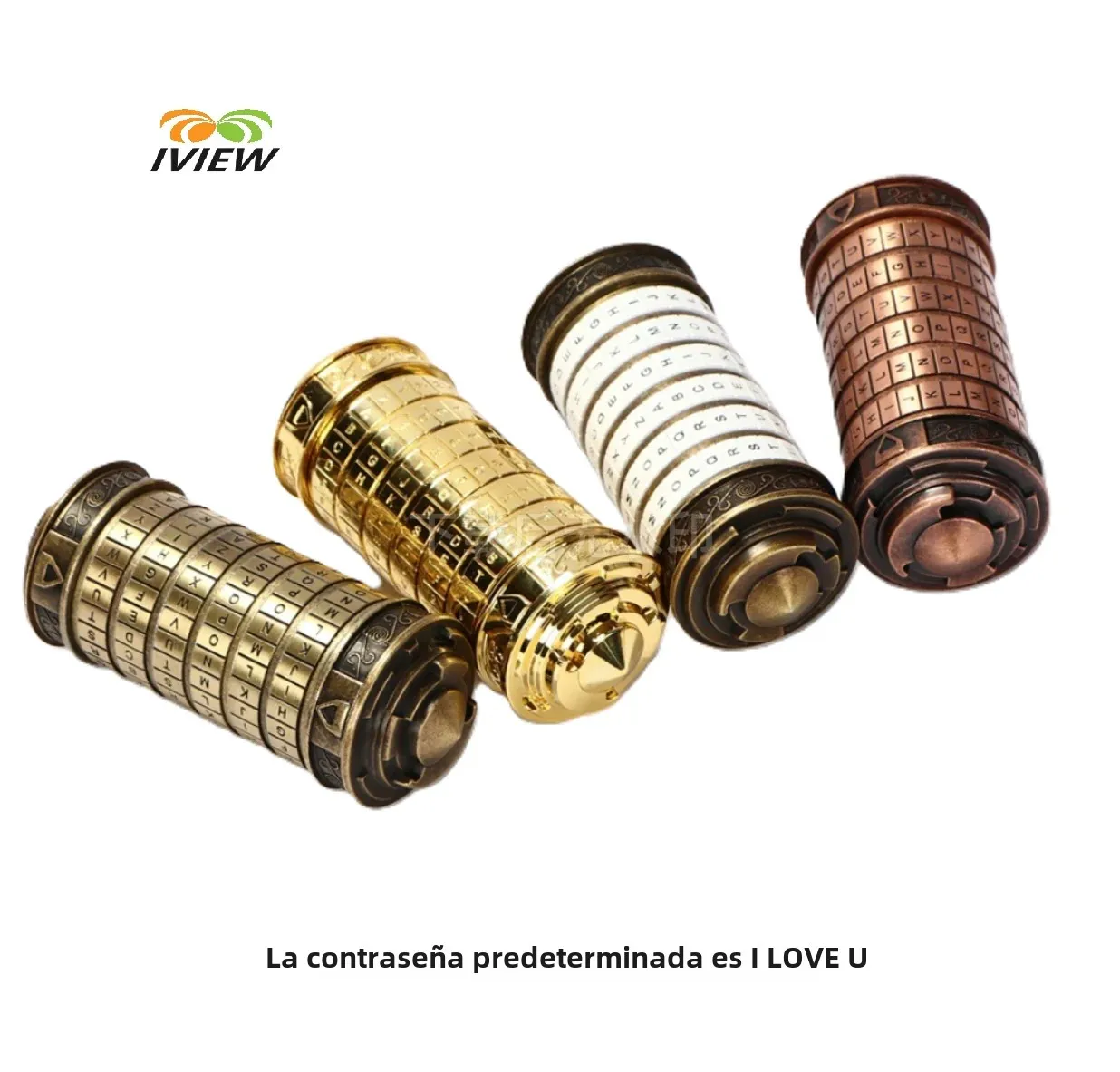 Código de juguete, cerraduras Cryptex de Metal, juguetes educativos Da Vinci, regalo del Día de San Valentín, regalos de boda, letra del Día de la madre, contraseña de Escape