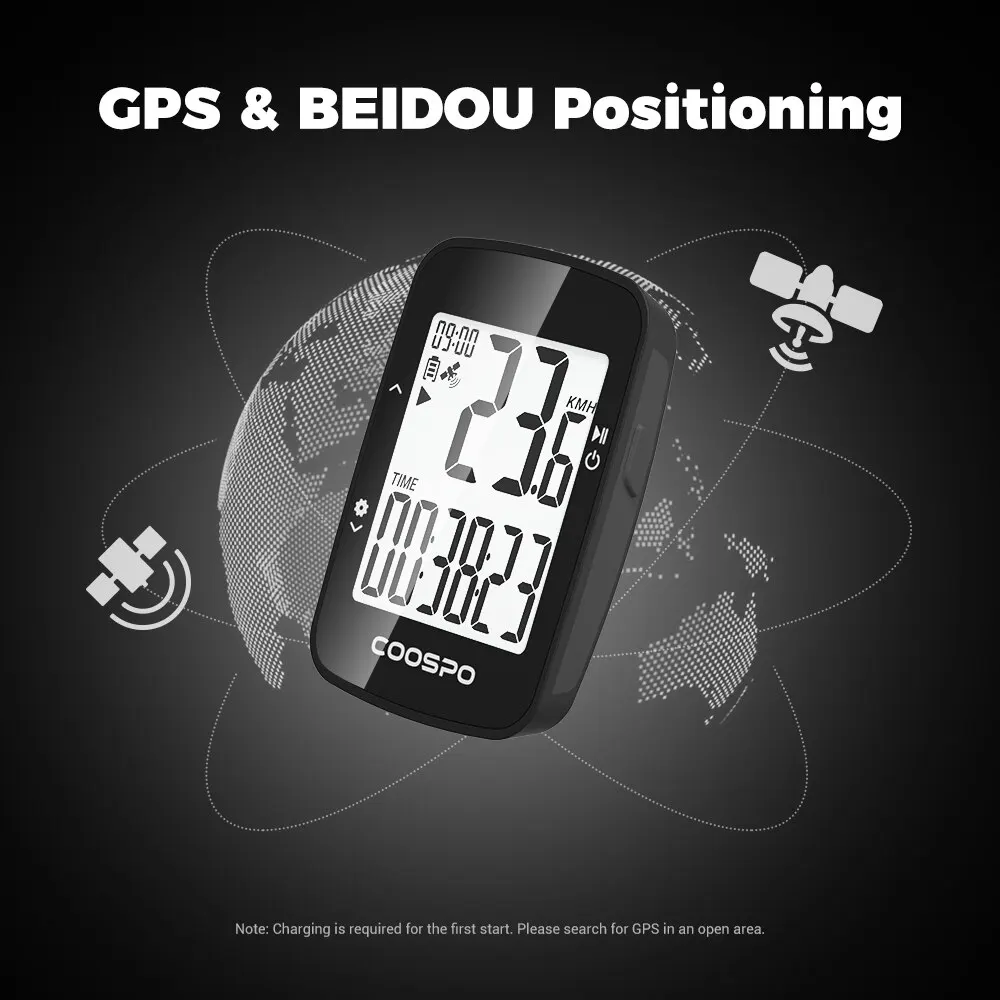 CooSpo-ordenador inalámbrico BC26/BC107 para bicicleta, velocímetro GPS, odómetro, Bluetooth 5,0, sincronización por aplicación, resistente al agua, para bicicleta de carretera y de montaña