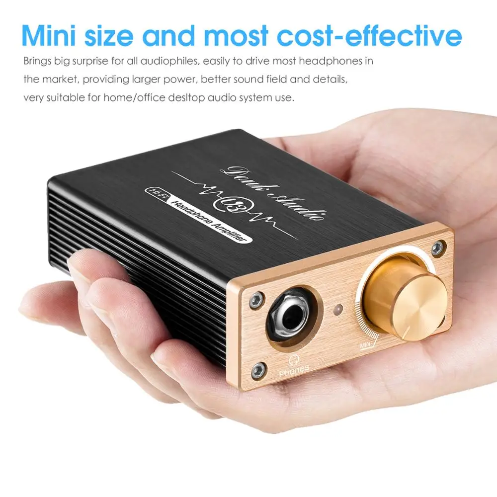 Douk Audio U3 Mini amplificador de auriculares Clase A pura HiFi amplificador estéreo de escritorio doméstico ultracompacto para auriculares HD580/HD600/HD650