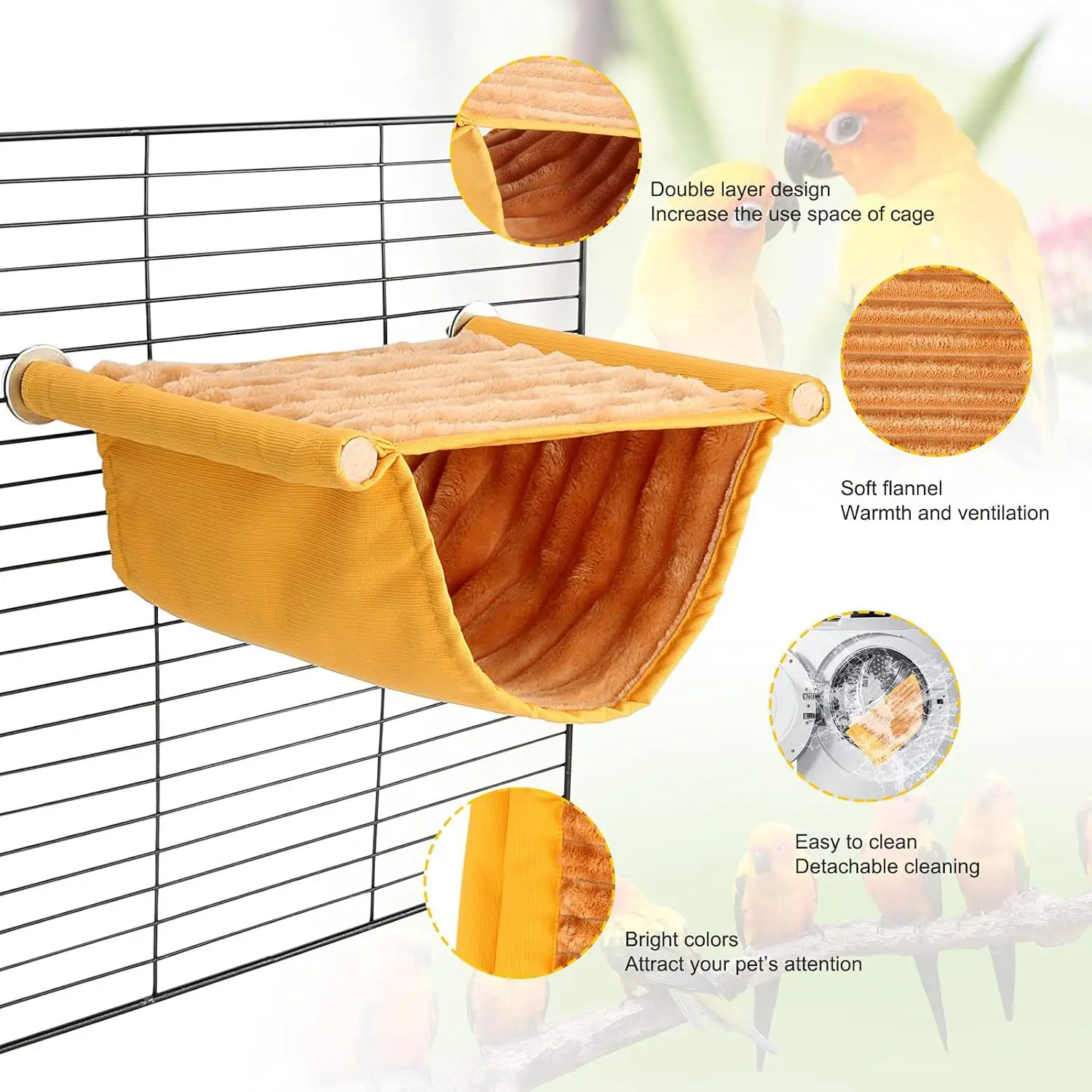 Cama para loro casa cama nido de pájaros para pájaros loro casa loro porche NCNW01
