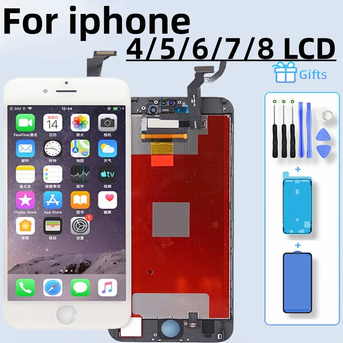 Pantalla LCD original AAA + para Iphone 4, 5, 6, 6S, montaje de digitalizador de pantalla táctil para iPhone 6, 7, 8Plus, repuesto LCD para iPhone 8