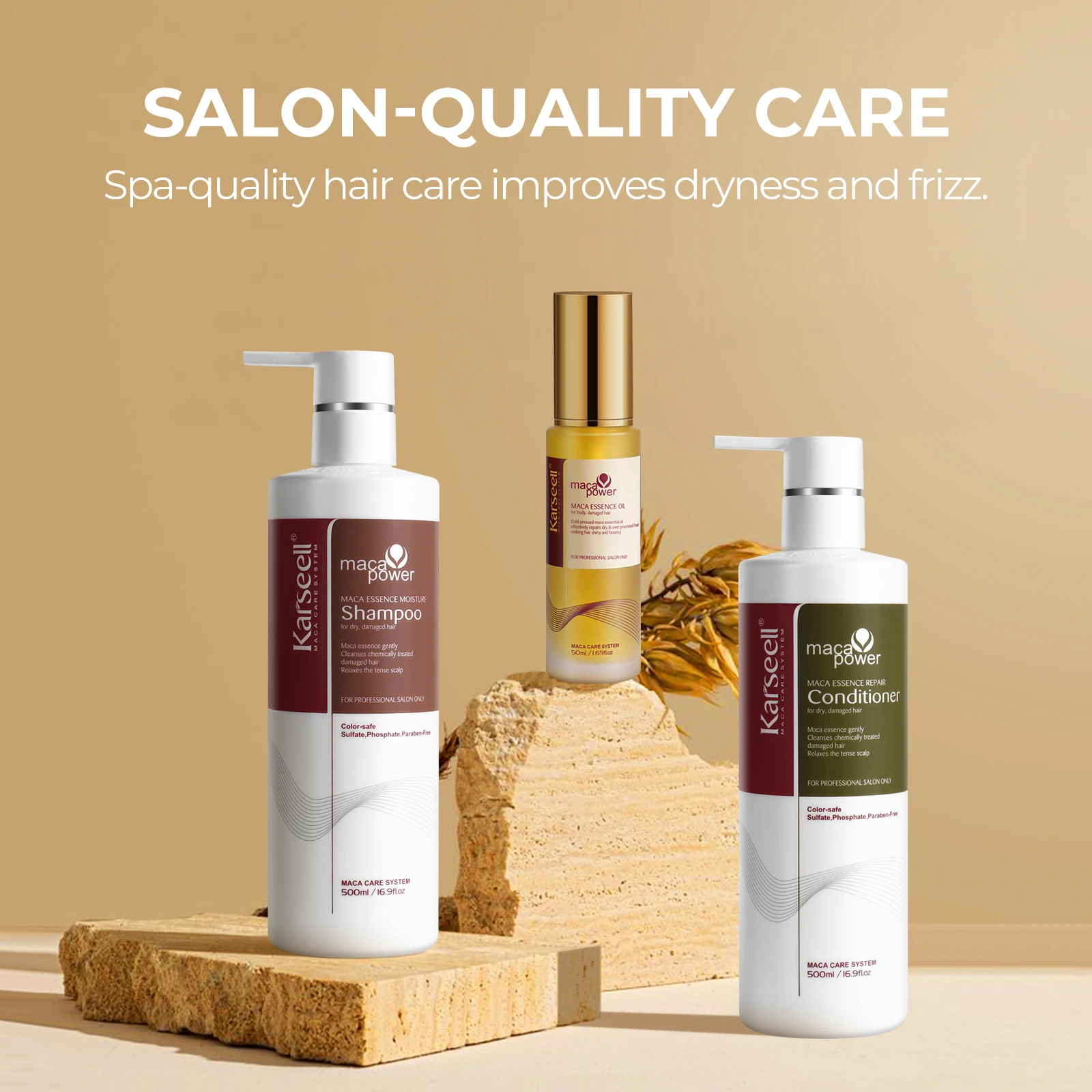 Karseell Collagen Cabello Argan, Serie de Productos para el Cuidado del Cabello con Aceite de Argán, Champú y Acondicionador para Cabello Seco y Dañado, para Todo Tipo de Cabello