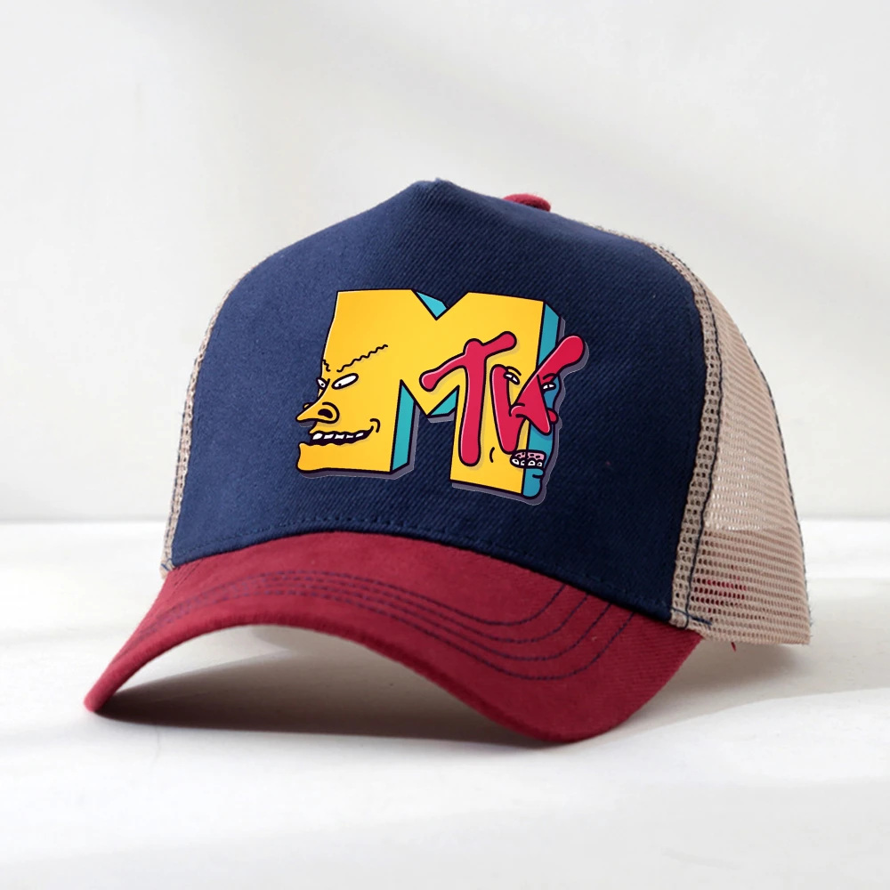 Gorra de béisbol de malla ajustable The Weeknd Mtv Collaboration, gorra trucker transpirable con visera, gorras snapback para exteriores Beavis Butthead