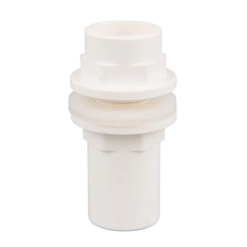 Conector de tanque de agua de PVC, accesorios de tubería de agua para acuario, tubo de riego de jardín, ID 20/25/32/40/50mm, 1 ud.