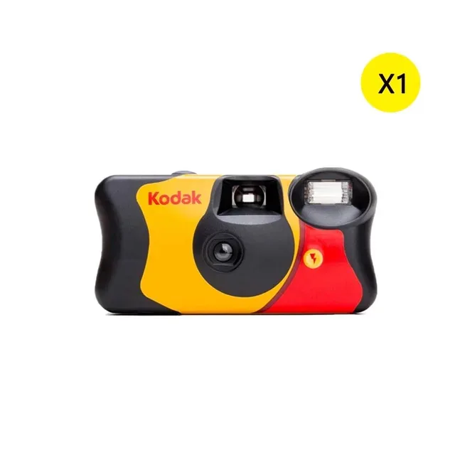 Cámara Desechable Clásica Original Kodak FunSaver/Daylight de un Solo Uso con Flash, Cámaras de Película Desechables de Apuntar y Disparar, 27 Hojas, 39 Hojas
