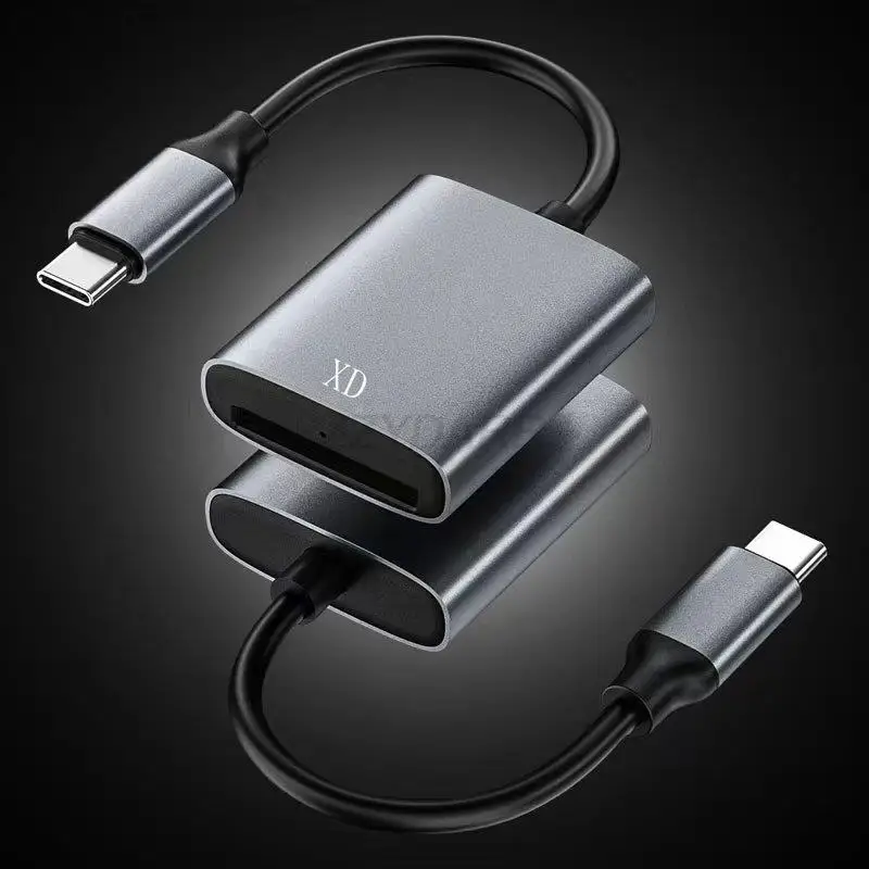 Lector de tarjetas con imágenes XD Lector de tarjetas USB C a XD para iPhone Adaptador de tarjetas XD Compatible con iPhone 15/MacBook Pro/Air 2023