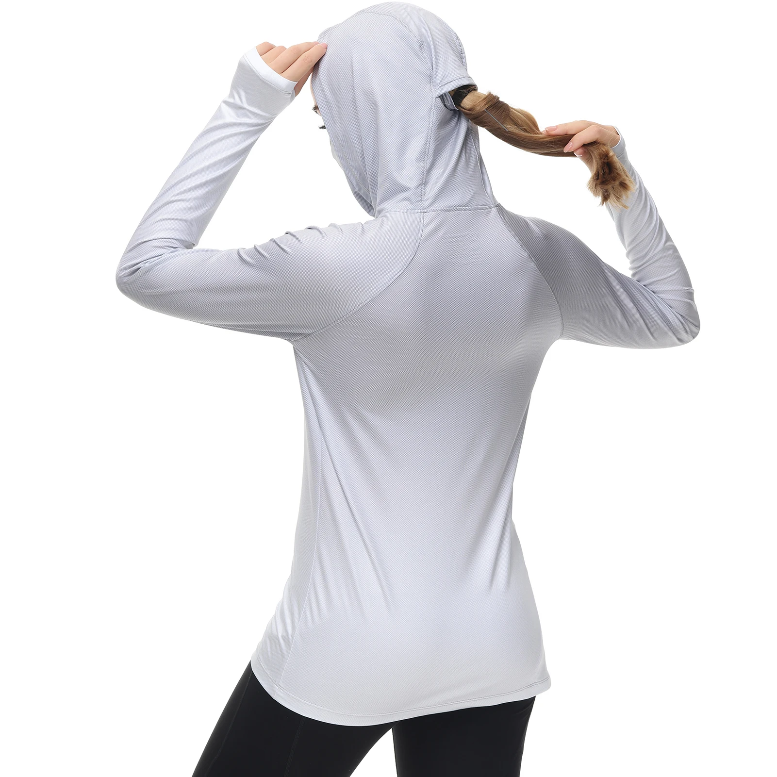 Bassdash-Sudadera con capucha de pesca para mujer, camisa con máscara facial UPF 50 +, orificios para el pulgar, ropa informal para senderismo y ciclismo, transpirable, se mantiene seco, FS23W