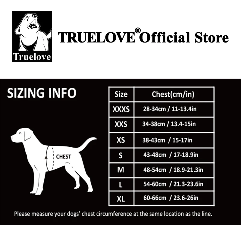 Truelove Arnés para mascotas reciclado Material reciclado ecológico ajustable de alta calidad Sin tirones Transpirable Suave Reflectante TLH3012