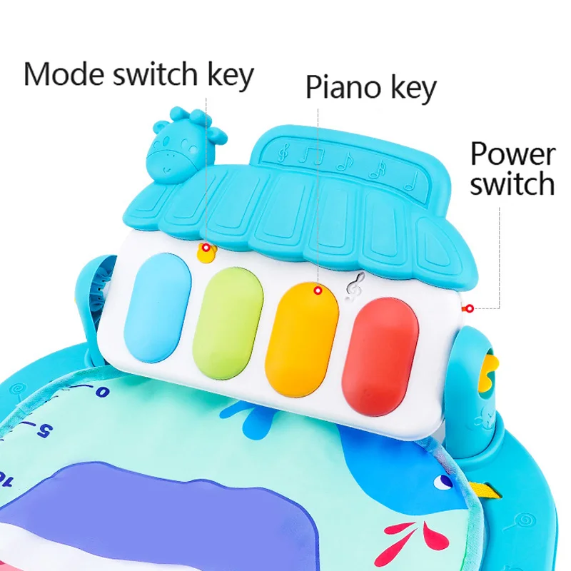 Soporte de Fitness para bebé, juego de música, juguetes de actividades de gimnasio, manta para gatear de Piano para recién nacido, almohadilla de juego de Pedal, regalos de educación temprana de 0 a 36 meses