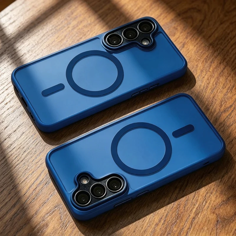 Funda magnética mate para Samsung Galaxy S26 S25 S24 S23 Ultra Plus FE A57 A56 A37 A17 A16 A26, funda de carga inalámbrica Magsafe