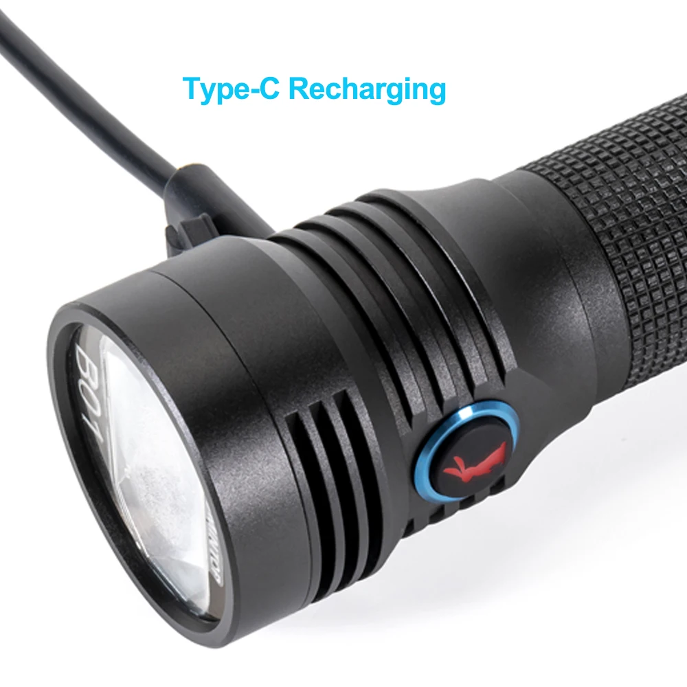 Luz Delantera Antideslumbrante para Bicicleta, Recargable por USB Tipo C, IP68, 900 Lúmenes, Iluminación LED para Ciclismo y Camping al Aire Libre, Linterna B01