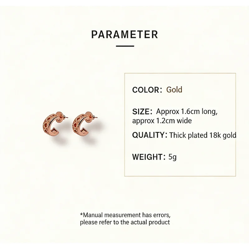 Pendientes redondos con hexagrama en oro rosa para mujer, chapados en oro de 18 quilates, pendientes de primera calidad, regalo de joyería de estilo vintage de lujo ligero