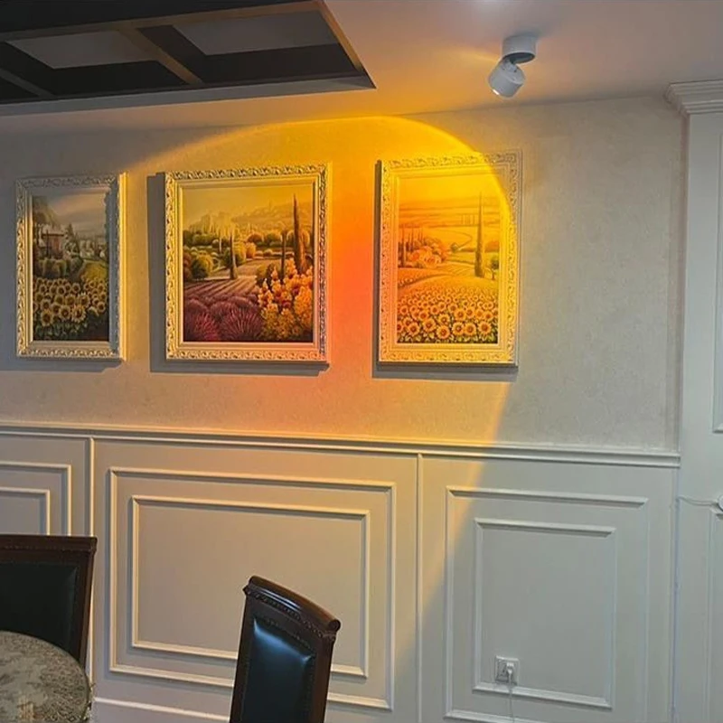 Lámpara LED moderna de puesta de sol, luces de techo de ángulo ajustable, foco de lavado montado en superficie, candelabro de pared para sala de estar, pasillo y dormitorio focos led techo foco led empotrable techo