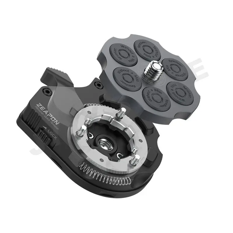 ZEAPON-placa Base de Revolver de AI-H2, abrazadera de liberación rápida, trípode, tornillo de montaje, carga rápida para cámara DSLR, riel deslizante, videocámara