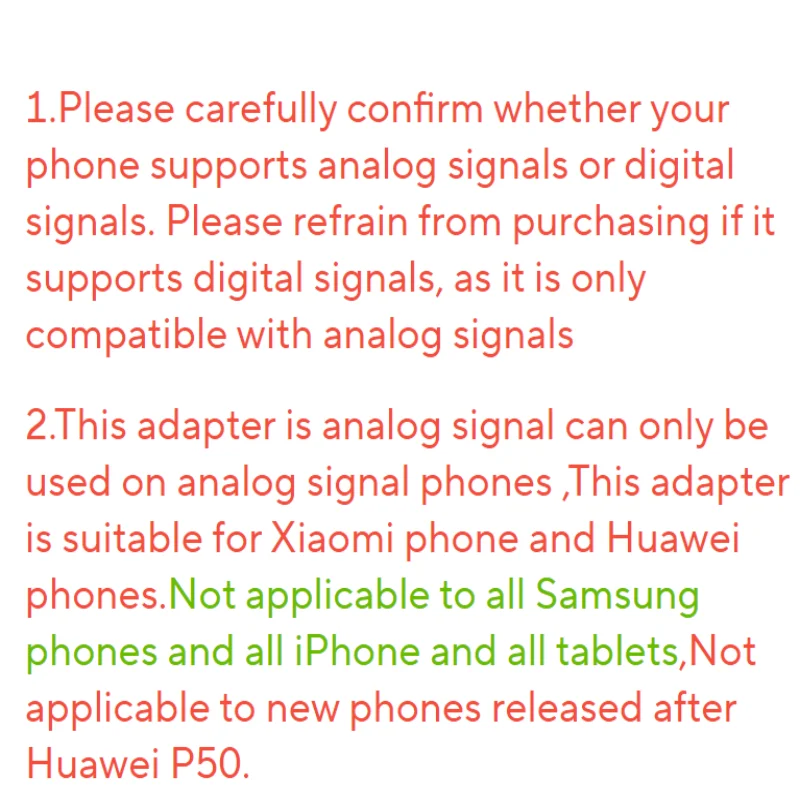 Adaptador de Tipo C a Conector de 3.5mm para Xiaomi Huawei, Divisor de Audio para Teléfono con Señal Analógica, Cargador de Auriculares USB-C, No Compatible con iPhone Samsung