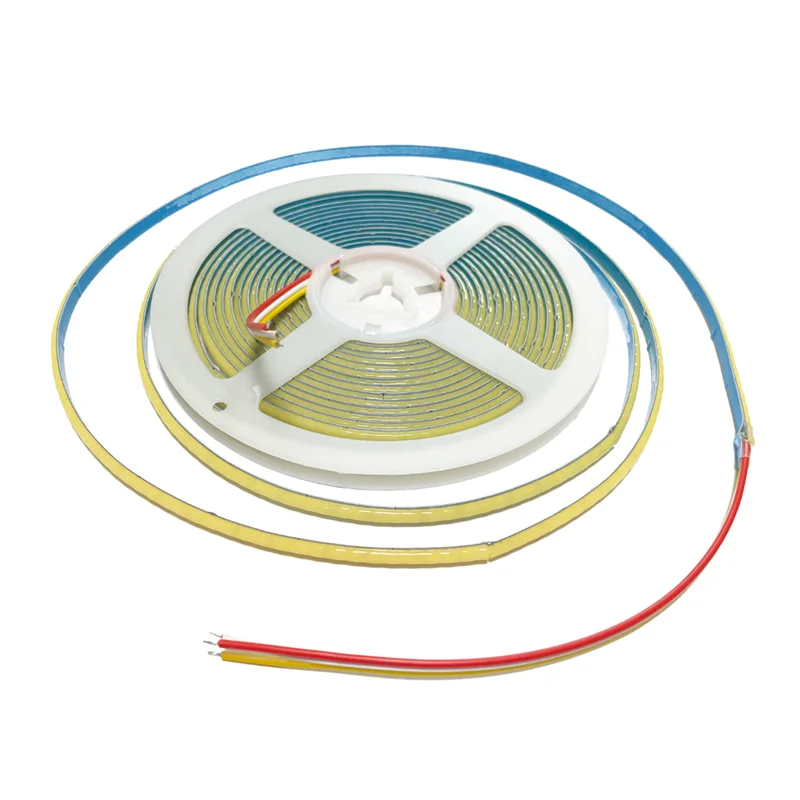 Tira de luces LED COB CCT de 12V, 24V CC, 2700K a 6500K, cinta LED que cambia de Color, cinta lineal de doble Color RA90 regulable de 5mm y 8mm de ancho